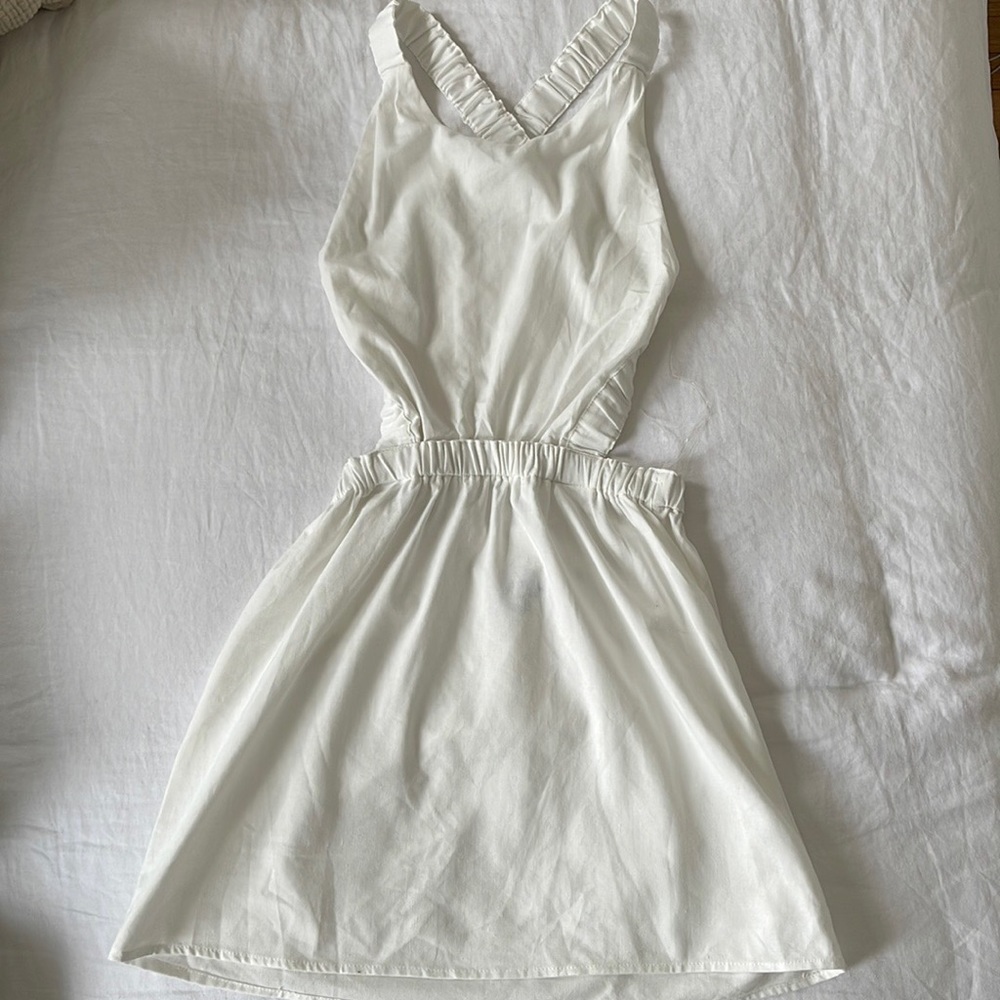 Princess Polly, Charlie Cross Back Mini Dress White - Size 4